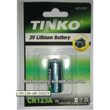 cr123a 3.0v 1300mAh Lithium battery with good quality